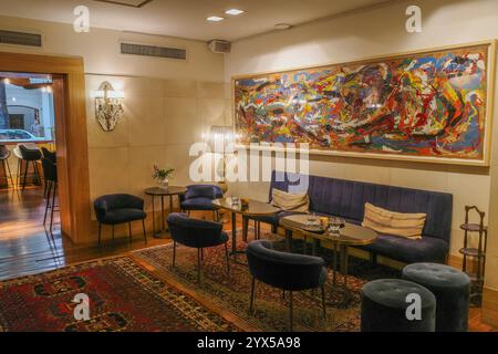 Buenos Aires, Argentina - 21 novembre 2024: Interni dell'hotel boutique Hub Porteno nel quartiere Recoleta di Buenos Aires Foto Stock