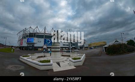 Pride Park è la sede del Derby County Football Club nel Derbyshire, Regno Unito Foto Stock