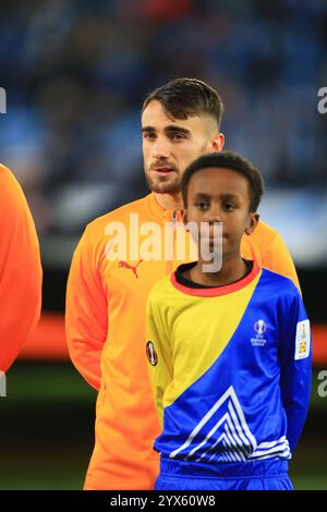 Malmo, Svezia. 12 dicembre 2024. Yunus Akgun del Galatasaray visto durante la partita UEFA Europa League tra Malmo FF e Galatasaray all'Eleda Stadion di Malmoe. Foto Stock