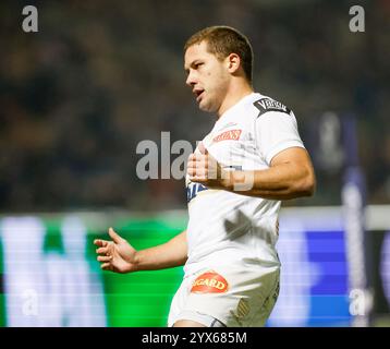 13 dicembre 2024; Salford Community Stadium, Salford, Lancashire, Inghilterra; Investec Champions Cup Rugby, sale Sharks Versus Racing 92; Antoine Gilbert di Racing 92 Foto Stock