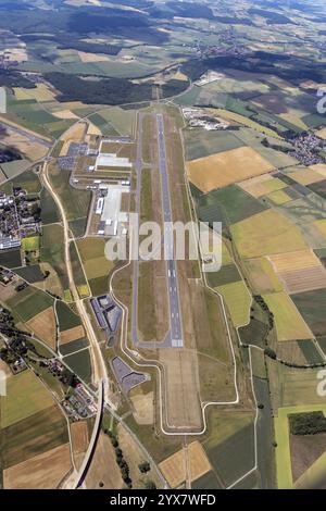 Foto aeree, aeroporto, aeroporto, aeroporto, Kassel Calden, pista, passerella Foto Stock