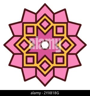 Motivo islamico - disegni geometrici, ornamentali e senza cuciture di alta qualità per l'arte, l'architettura e l'arredamento degli interni Illustrazione Vettoriale