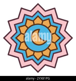 Motivo islamico - disegni geometrici, ornamentali e senza cuciture di alta qualità per l'arte, l'architettura e l'arredamento degli interni Illustrazione Vettoriale