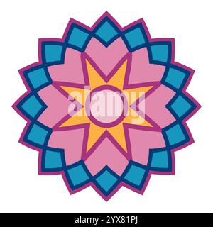 Motivo islamico - disegni geometrici, ornamentali e senza cuciture di alta qualità per l'arte, l'architettura e l'arredamento degli interni Illustrazione Vettoriale