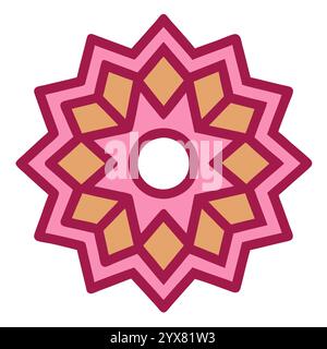 Motivo islamico - disegni geometrici, ornamentali e senza cuciture di alta qualità per l'arte, l'architettura e l'arredamento degli interni Illustrazione Vettoriale