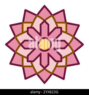 Motivo islamico - disegni geometrici, ornamentali e senza cuciture di alta qualità per l'arte, l'architettura e l'arredamento degli interni Illustrazione Vettoriale