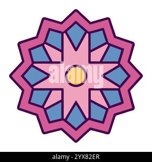Motivo islamico - disegni geometrici, ornamentali e senza cuciture di alta qualità per l'arte, l'architettura e l'arredamento degli interni Illustrazione Vettoriale