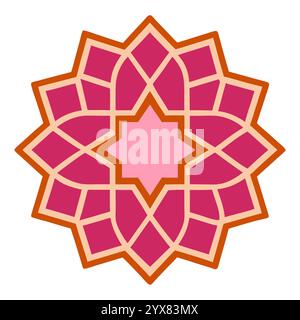 Motivo islamico - disegni geometrici, ornamentali e senza cuciture di alta qualità per l'arte, l'architettura e l'arredamento degli interni Illustrazione Vettoriale