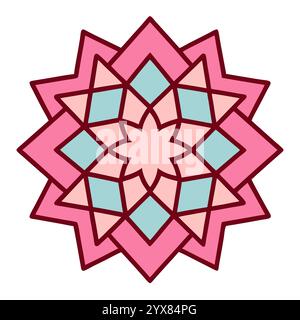 Motivo islamico - disegni geometrici, ornamentali e senza cuciture di alta qualità per l'arte, l'architettura e l'arredamento degli interni Illustrazione Vettoriale