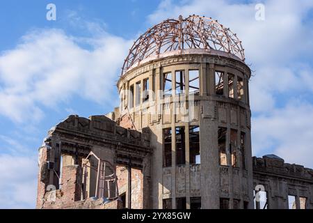 Il 21 dicembre 2017, il Duomo della bomba atomica presso il Memoriale della Pace di Hiroshima e dichiarato Patrimonio dell'Umanità dall'UNESCO a Hiroshima, Giappone Foto Stock