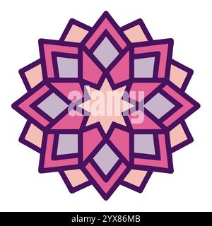 Motivo islamico - disegni geometrici, ornamentali e senza cuciture di alta qualità per l'arte, l'architettura e l'arredamento degli interni Illustrazione Vettoriale