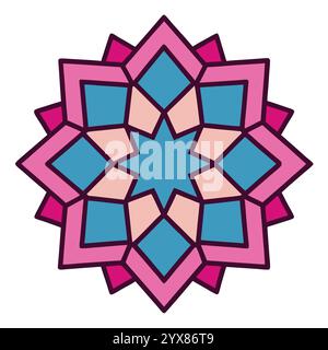 Motivo islamico - disegni geometrici, ornamentali e senza cuciture di alta qualità per l'arte, l'architettura e l'arredamento degli interni Illustrazione Vettoriale