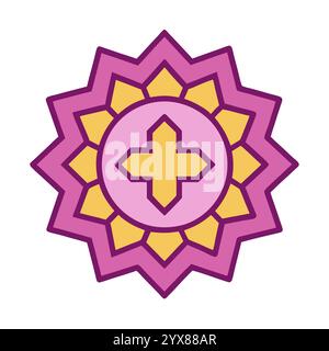 Motivo islamico - disegni geometrici, ornamentali e senza cuciture di alta qualità per l'arte, l'architettura e l'arredamento degli interni Illustrazione Vettoriale