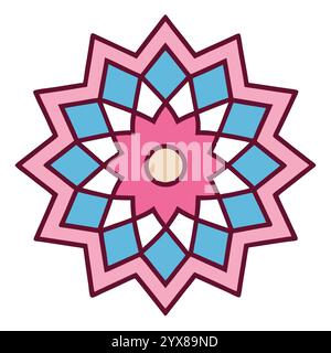 Motivo islamico - disegni geometrici, ornamentali e senza cuciture di alta qualità per l'arte, l'architettura e l'arredamento degli interni Illustrazione Vettoriale