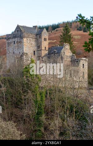 Castle Campbell è un castello medievale situato sopra la città di Dollar, Clackmannanshire, nella Scozia centrale Foto Stock