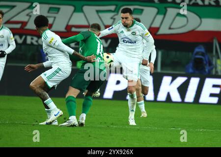 Breslavia, bassa Slesia, Polonia. 14 dicembre 2024. Durante un match della PKO Ekstraklasa tra WKS Slask Wroclaw e Radomiak Radom, il 14 dicembre 2024. Breslavia, Polonia. (Credit Image: © Mateusz Birecki/ZUMA Press Wire) SOLO PER USO EDITORIALE! Non per USO commerciale! Foto Stock