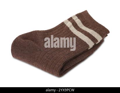 Un paio di calze morbide isolate su bianco Foto Stock