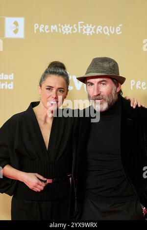 Madrid. Spagna. 20241214, Patricia Lopez Arnaiz, Antonio de la Torre partecipa al 30° Premio Jose Maria Forque - Red Carpet al Palacio Municipal IFEMA il 14 dicembre 2024 a Madrid, Spagna crediti: MPG/Alamy Live News Foto Stock