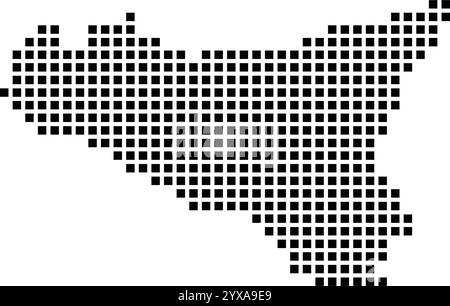 icona della mappa dell'isola di sicilia disegno illustrativo Illustrazione Vettoriale