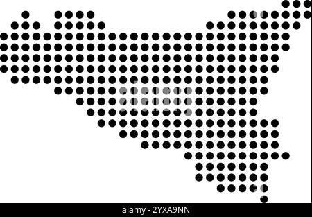 icona della mappa dell'isola di sicilia disegno illustrativo Illustrazione Vettoriale