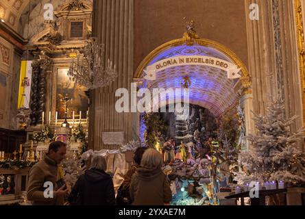 FRANCIA. CORSO DEL SUD (2A) AJACCIO, CATTEDRALE DI NOTRE-DAME DE L'ASSOMPTION (SANTA MARIA ASSUNTA). PREPARATIVI PER LA VISITA DEL PAPA DEL 15 DICEMBRE 202 Foto Stock