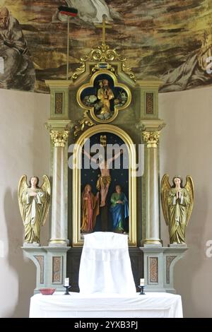 Altare della passione di Gesù nella chiesa parrocchiale di San Michele Arcangelo a Miholec, Croazia Foto Stock