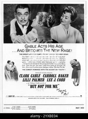 CLARK GABLE CARROLL BAKER LILLI PALMER LEE J. COBB e BARRY COE in BUT NOT FOR ME 1959 regista WALTER LANG dalla commedia Accent on Youth di Samson Raphaelson sceneggiatura John Michael Hayes costume design Edith Head Perlberg-Seaton Productions / Paramount Pictures Foto Stock