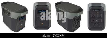 Moderna centrale elettrica autonoma per un'alimentazione stabile Foto Stock