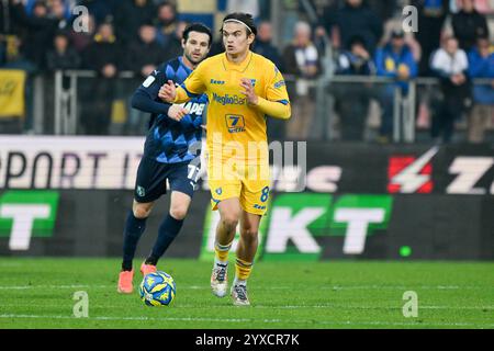 14 dicembre 2024, Stadio Benito stirpe, Frosinone, Italia; partita di calcio di serie B; Frosinone contro Sassuolo; Isak Vural di Frosinone Foto Stock