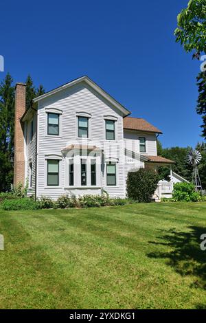 CaroI Stream, Illinois, Stati Uniti. La fattoria sulla Stark Farm, una proprietà storica in un sobborgo di Chicago. Foto Stock