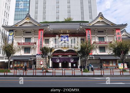 Teatro Kabukiza Kabuki a Ginza, Tokyo, Giappone Foto Stock