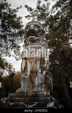 Leone di Anfipoli (Anfipoli, Macedonia). Un monumento funerario del IV secolo a.C. allestito in onore dell'ammiraglio Laomedon di Lesbo Foto Stock