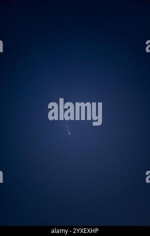 Cometa C 2023 A3 Atlante di Tsuchinshan visibile subito dopo il tramonto Foto Stock