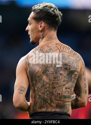 Manchester, Regno Unito. 15 dicembre 2024. Antony del Manchester United durante la partita di Premier League all'Etihad Stadium di Manchester. Il credito per immagini dovrebbe essere: Andrew Yates/Sportimage Credit: Sportimage Ltd/Alamy Live News Foto Stock