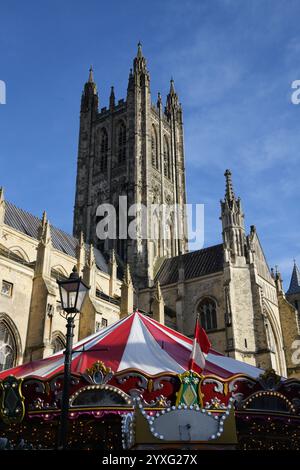 Mercatino di natale della cattedrale di Canterbury Foto Stock