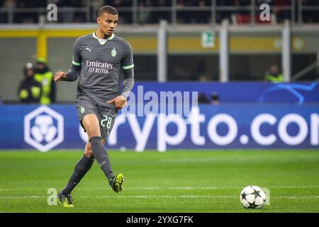 Milano, Italie. 11 dicembre 2024. Malick THIAW dell'AC Milan durante la partita di calcio UEFA Champions League, fase MD6 tra AC Milan e Crvena Zvezda l'11 dicembre 2024 allo stadio San Siro di Milano - foto Matthieu Mirville (F Bertani)/DPPI Credit: DPPI Media/Alamy Live News Foto Stock