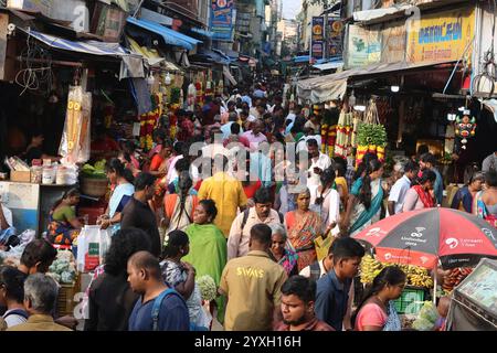 Mercato nel quartiere George Town di Chennai, Tamil Nadu, India Foto Stock