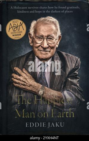 Copertina rigida usata di The Happiest Man on Earth - The Beautiful Life of an Auschwitz Survivor di Eddie Jaku, Foto Stock