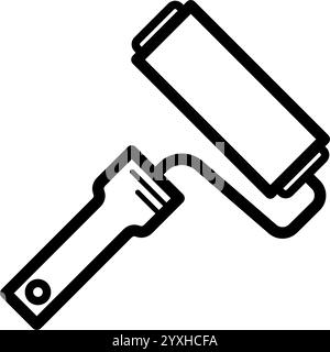 rullo per pittura - icona vettoriale Illustrazione Vettoriale