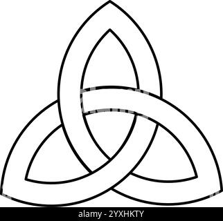 Triquetra, nodo celtico della trinità Illustrazione Vettoriale