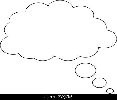 Cloud Bubble Dream, think bobble, bolla della conversazione, bolla del discorso, icona del messaggio, icona Dream cloud, cloud di comunicazione, casella vocale per testo Illustrazione Vettoriale