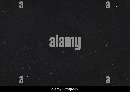 La regione centrale della costellazione primaverile settentrionale dei Canes Venatici. Foto Stock