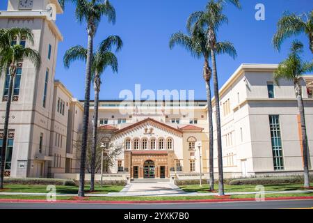 Orange, California, Stati Uniti - 04-03-2019: Una vista dell'edificio della Fowler School of Law della Chapman University. Foto Stock