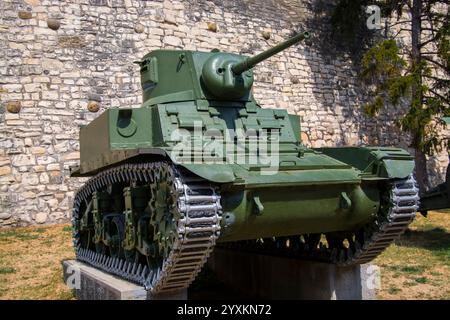 M3A1 Stuart mk III serbatoio leggero USA nel Kalemegdan, la fortezza di Belgrado in Serbia Foto Stock