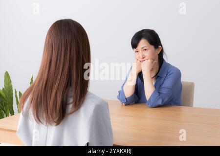 Imprenditrice avente una riunione Foto Stock