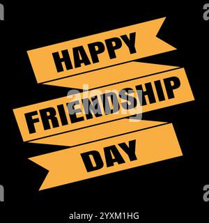 Buon giorno dell'amicizia Typography Design Illustrazione Vettoriale
