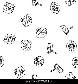 lesione da frattura osso rompere il vettore del pattern senza cuciture Illustrazione Vettoriale