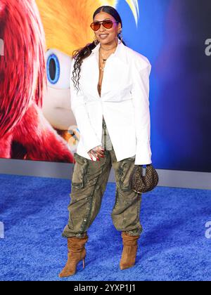 Hollywood, Stati Uniti. 16 dicembre 2024. HOLLYWOOD, LOS ANGELES, CALIFORNIA, USA - 16 DICEMBRE: Melanie Fiona arriva alla premiere di Los Angeles di "Sonic the Hedgehog 3" della Paramount Pictures, tenutasi al TCL Chinese Theatre IMAX il 16 dicembre 2024 a Hollywood, Los Angeles, California, Stati Uniti. (Foto di Xavier Collin/Image Press Agency) credito: Image Press Agency/Alamy Live News Foto Stock