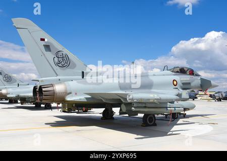 Qatar Emiri Air Force EF2000 Typhoon sulla rampa della Konya Air base, Turchia. Foto Stock