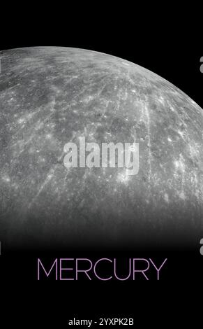 Poster del sistema solare di mercurio. Foto Stock